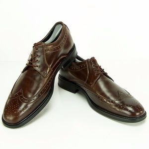 NATHA STUDIO Men's Oxford Wing tip Leather Shoes